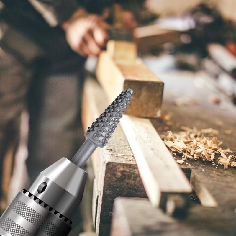 ROtary Burr Set Power Tools Wood Grinding Solid Steel Rasp Carbide Wood Carving Tool For Drill Bits For Polishing And