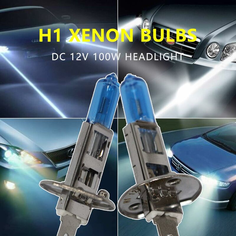 Halogen Headlight Bulb Super White 5000K 12V 100W H1