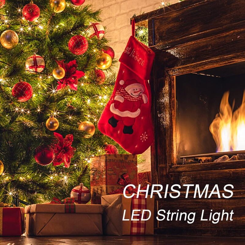 LED String Lights, [1 Pack] Battery Operated Fairy Lights With 5M 50 Warm White LEDs On Silver Wire For Bedroom, Party,