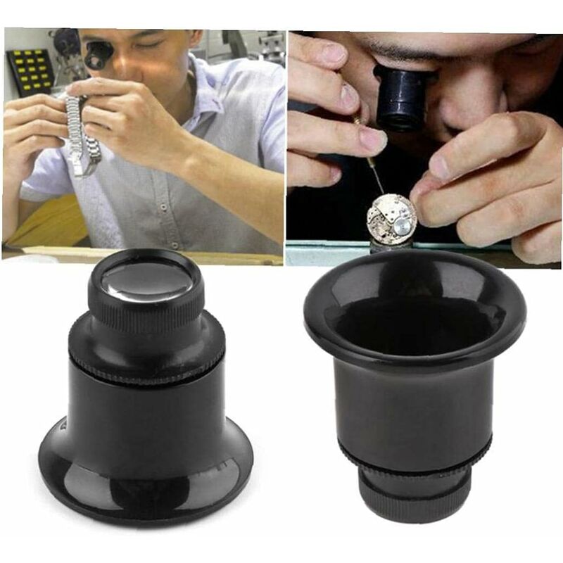 Magnifying Glasses, 20X Magnification Watchmaking Tool Magnifier Loupe Magnifier Set For Watching Jewelry Repair