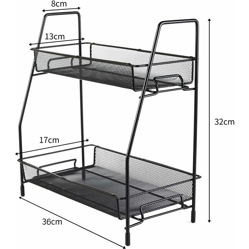Spice Rack 2 Layer Metal Spice Rack Large Vertical Spice Rack