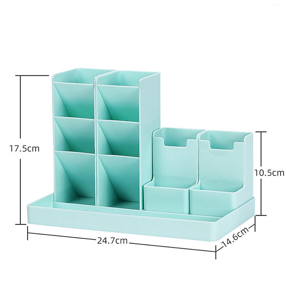 13-Compartment Pencil Holder - Desk Organizer - Pencil Holder - Office Accessories -White
