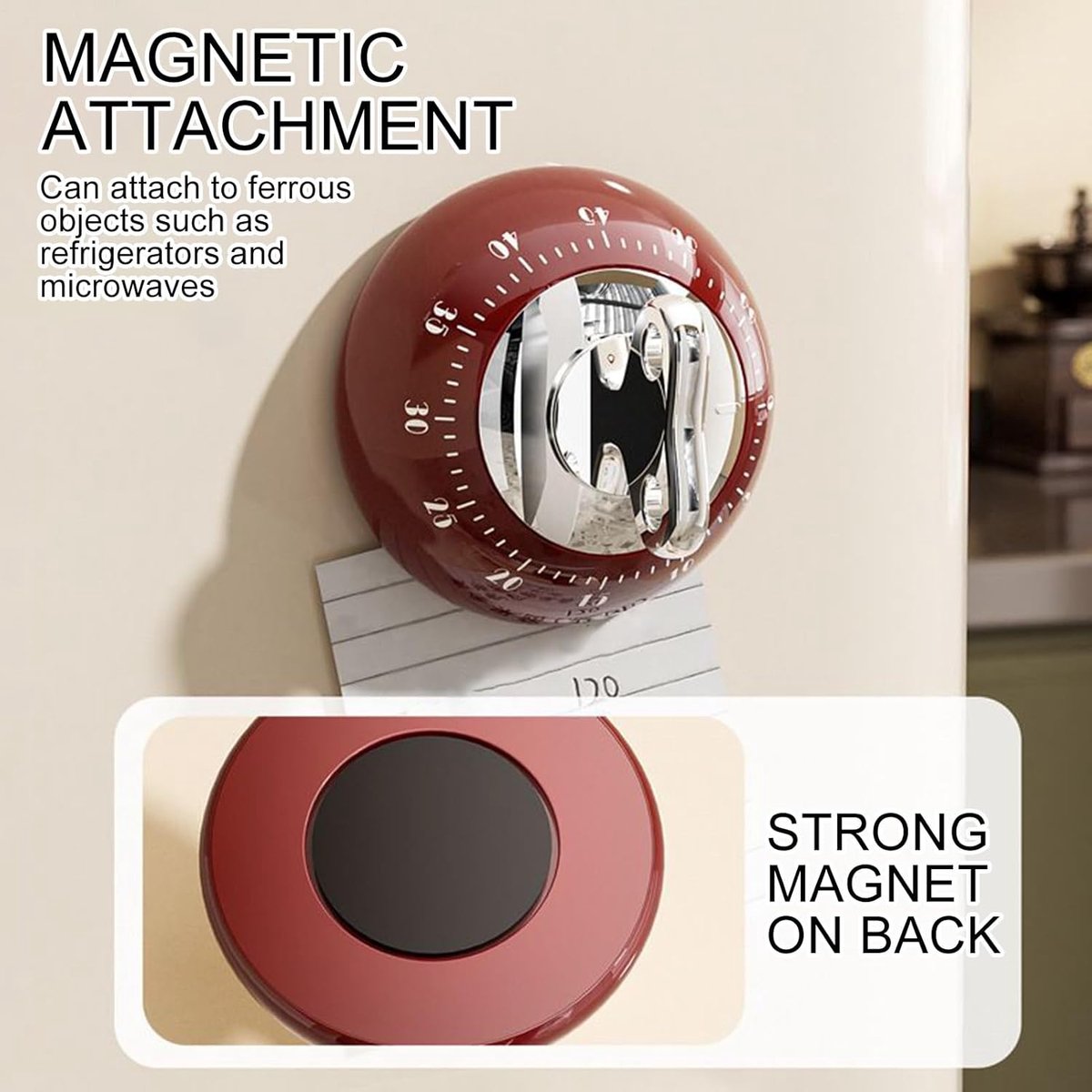 Educational Clock - High-Quality Educational Clock for Children - Kids Timer - Countdown Timer - Leather Time-Reading Clock - Educational Clock - Homework Helper - Educational Toys - Home Education - Red