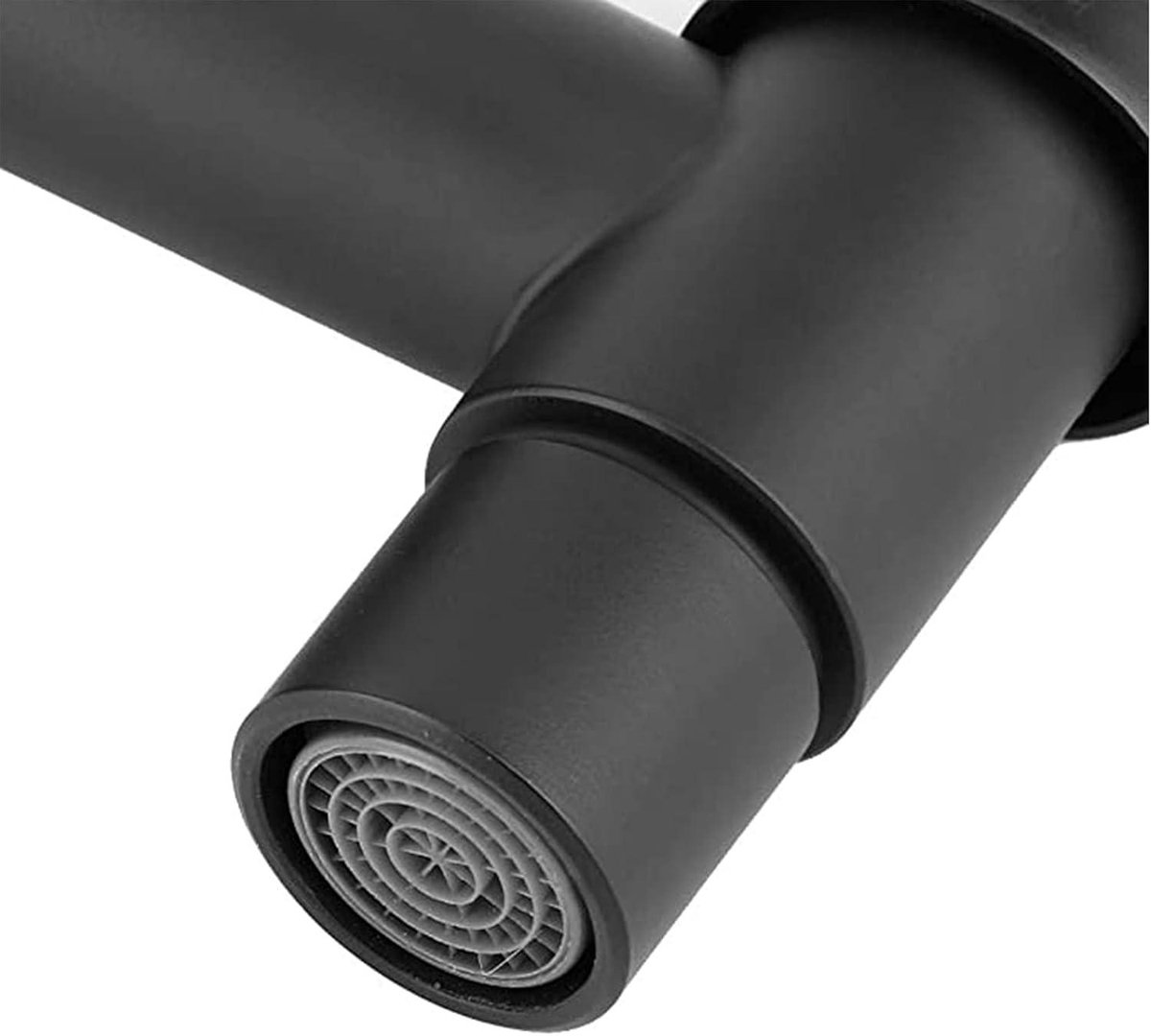 Single black stainless steel wall-mounted cold water kitchen faucet - Bathroom garden faucet - Sink faucet - Cold water bathroom faucet - Garden