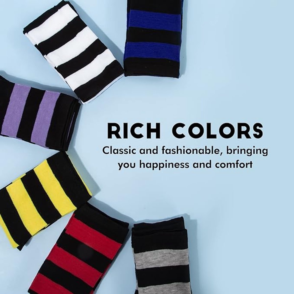 Socks - Women's Knee-High Socks - High Knee-High Socks - Sexy Socks - Women's Knee-High Socks - Stockings - Leg Warmers - Casual Outfit - Role Play - 6 Pairs
