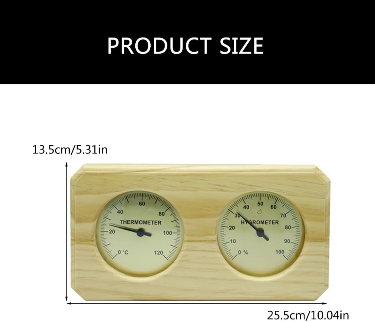 Indoor Thermometer - Indoor Thermometer - Thermometer - Weather Station - Hygrometer - Waterproof Wall-Mounted Thermometer and Hygrometer - Suitable for Indoor Bathroom, Sauna, Baby's Room