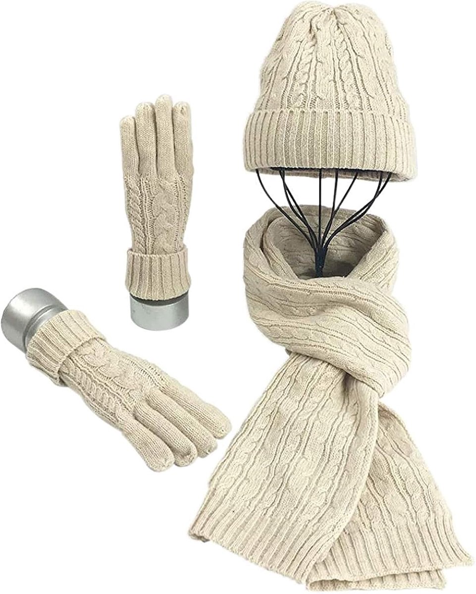Women's Winter Hat and Scarf - Ski Hat - Gloves - Warm Winter Hat - Snowboard, Skate, Riding - Windproof and Warm - Soft and Comfortable - Warm Fleece Lining - Neck Warmer
