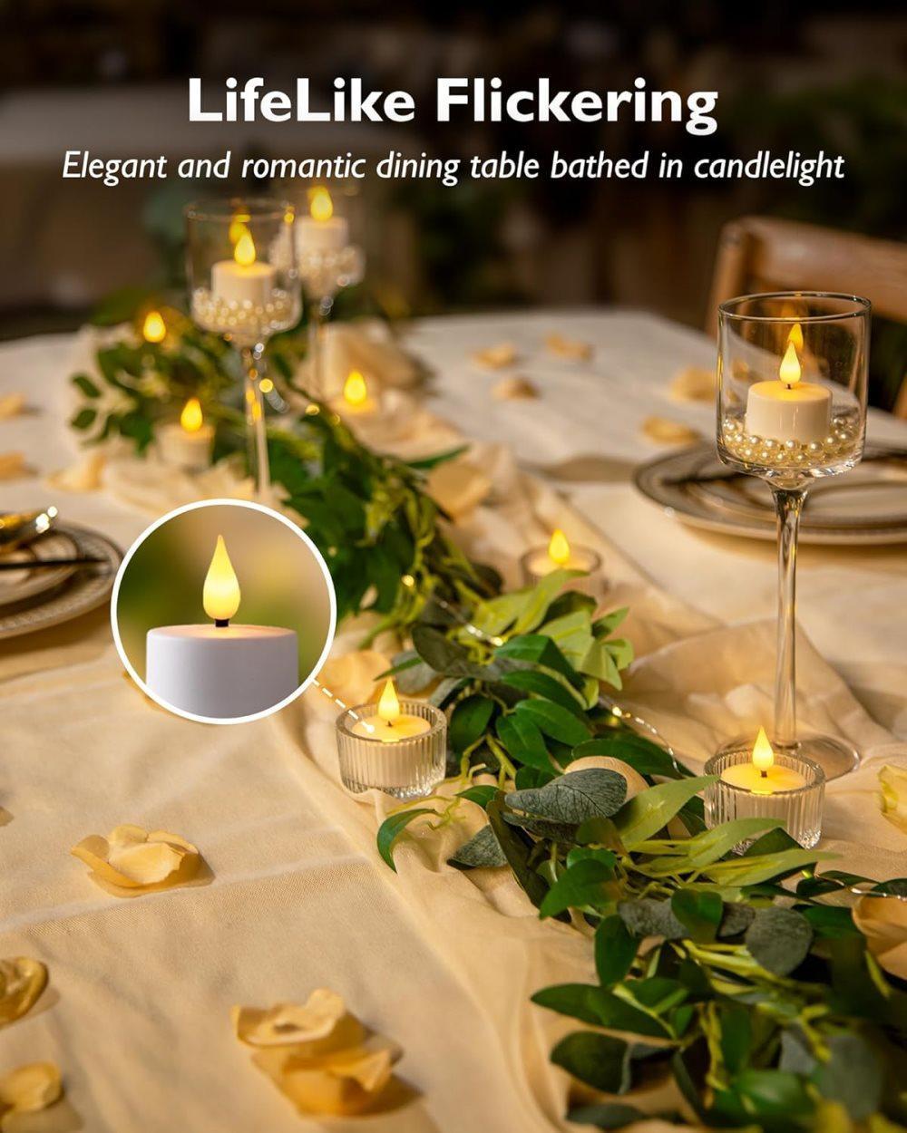 4 Rechargeable LED Heat Lights with Remote and Timer, Compatible with Oral-B and Philips, Includes Charging Station