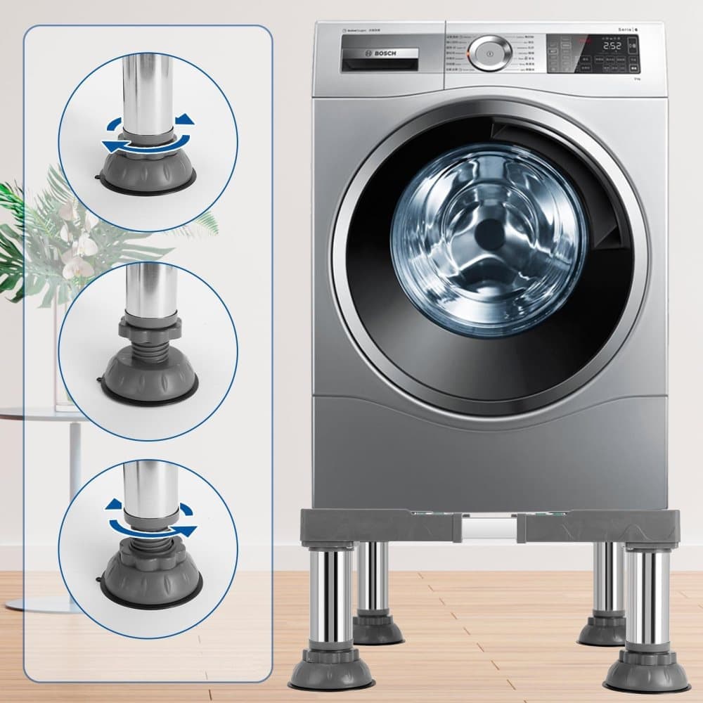 Washing machine base with vibration-damping legs, strong load-bearing capacity, non-slip and practical, 16-19cm