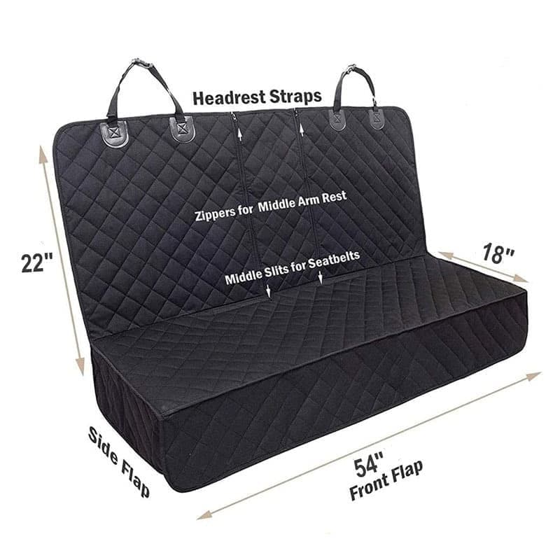 Waterproof Dog Car Seat Protector Mat 1 Pack, Compatible with Most Vehicles, 60 x 120 cm, Black