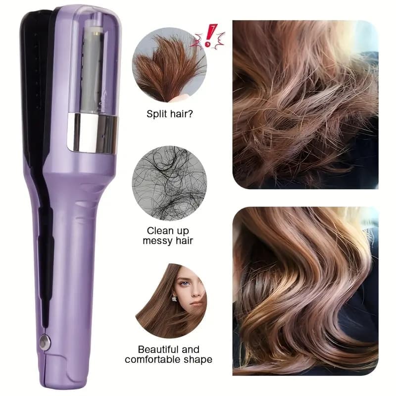 Rechargeable Split End Trimmer Portable Hair Trimmer for Travel Easy to Use, Black