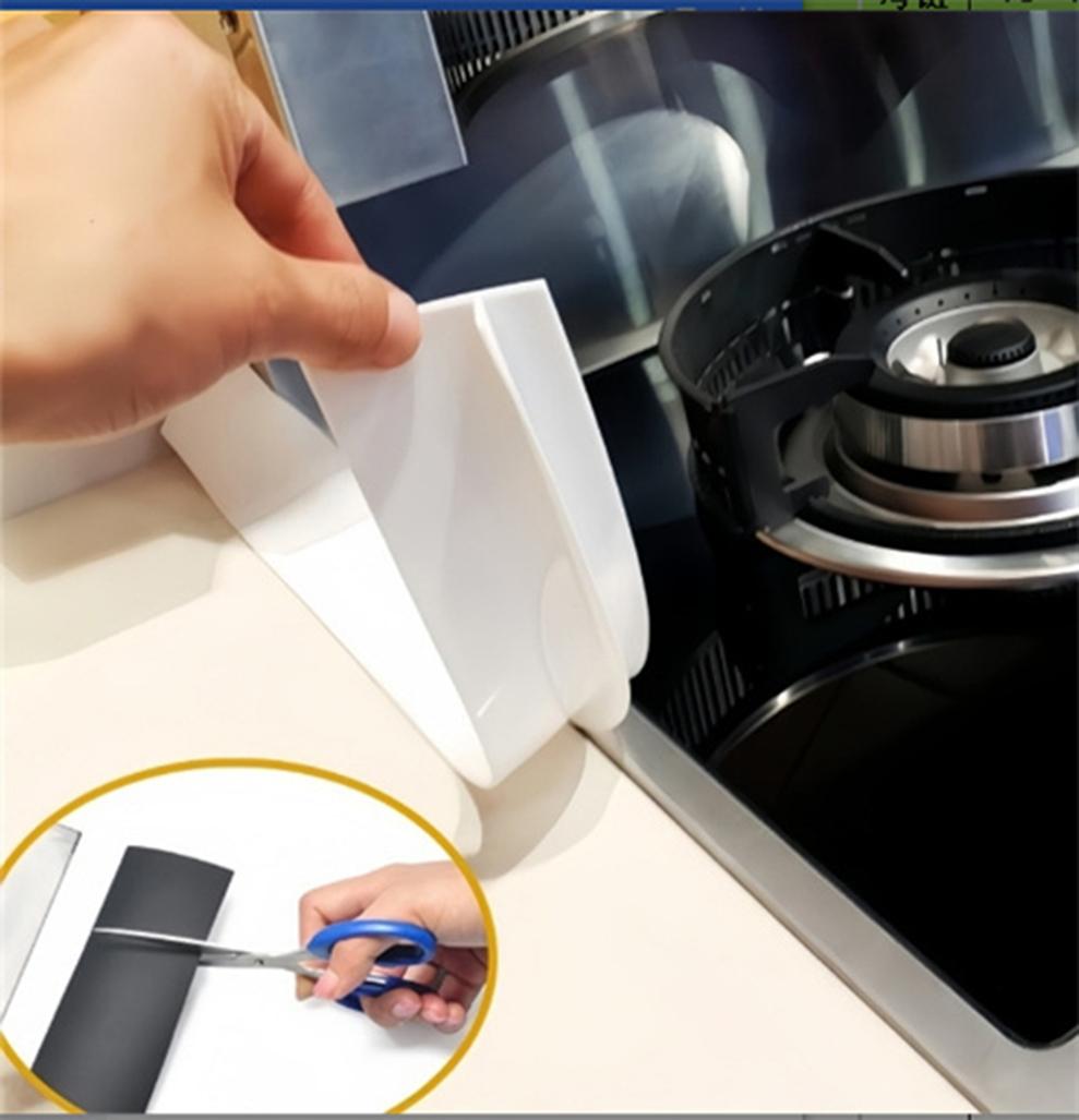 2-Pack High Temperature Resistant Gap Strip for Kitchen, 60cm, Compatible with Stove and Cabinet, White