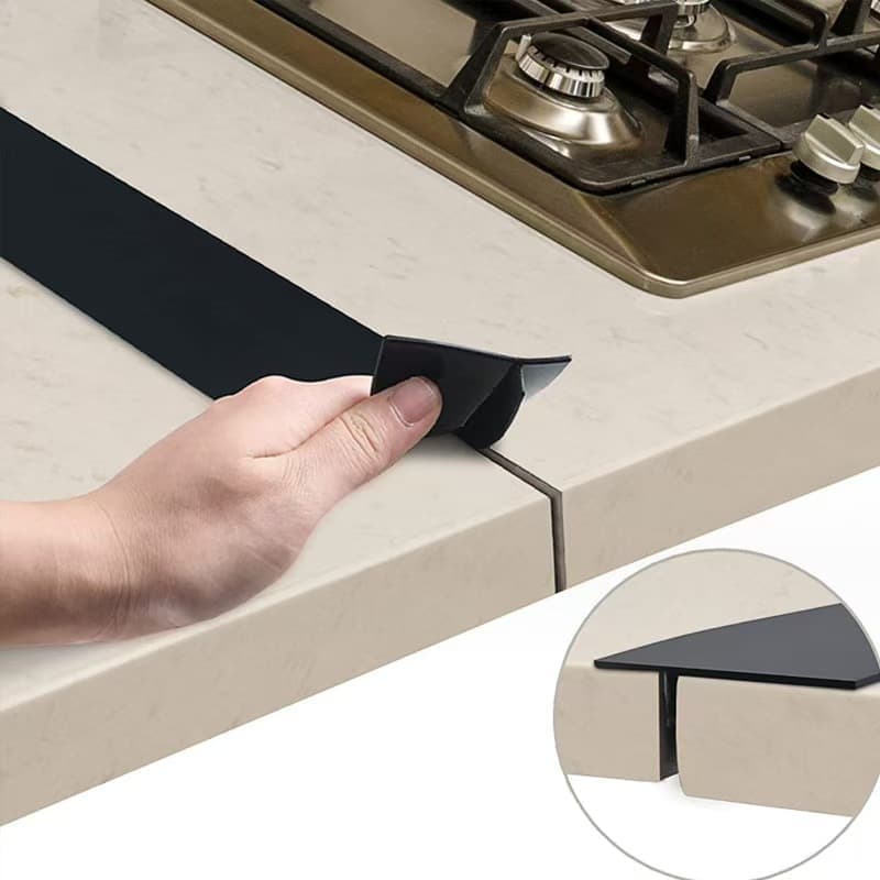 2-Pack High Temperature Resistant Gap Strip for Kitchen, 60cm, Compatible with Stove and Cabinet, White