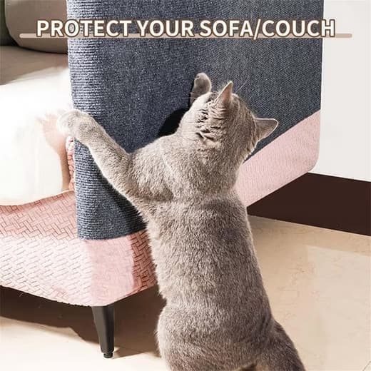 Self-Adhesive Cat Scratching Board Wall and Sofa Protector DIY Corner Mat for Cats, 40cm x 200cm, Brown