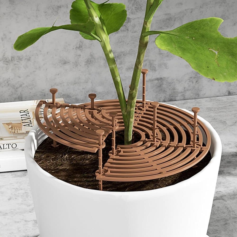 2-pack Waterproof Cuttable Pot Covers, Prevents Pets from Digging, Compatible with Indoor and Outdoor Gardens, Black, S
