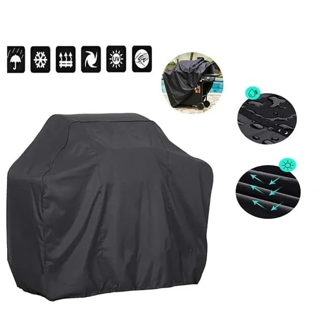Waterproof BBQ Cover Oxford UV Protection, 145 x 61 x 117cm, for Garden Barbecue