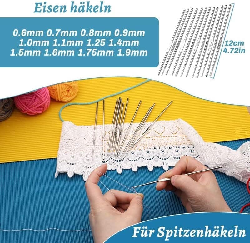 87-piece Crochet Hook Set for Beginners with Yarn and Knitting Accessories, Includes Crochet Bag, Ergonomic Crochet Hooks
