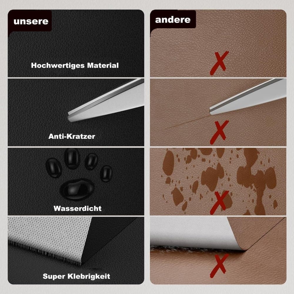 50 cm x 137 cm Self-adhesive Repair Patch for Artificial Leather, Wood, Compatible with Fix Dekor