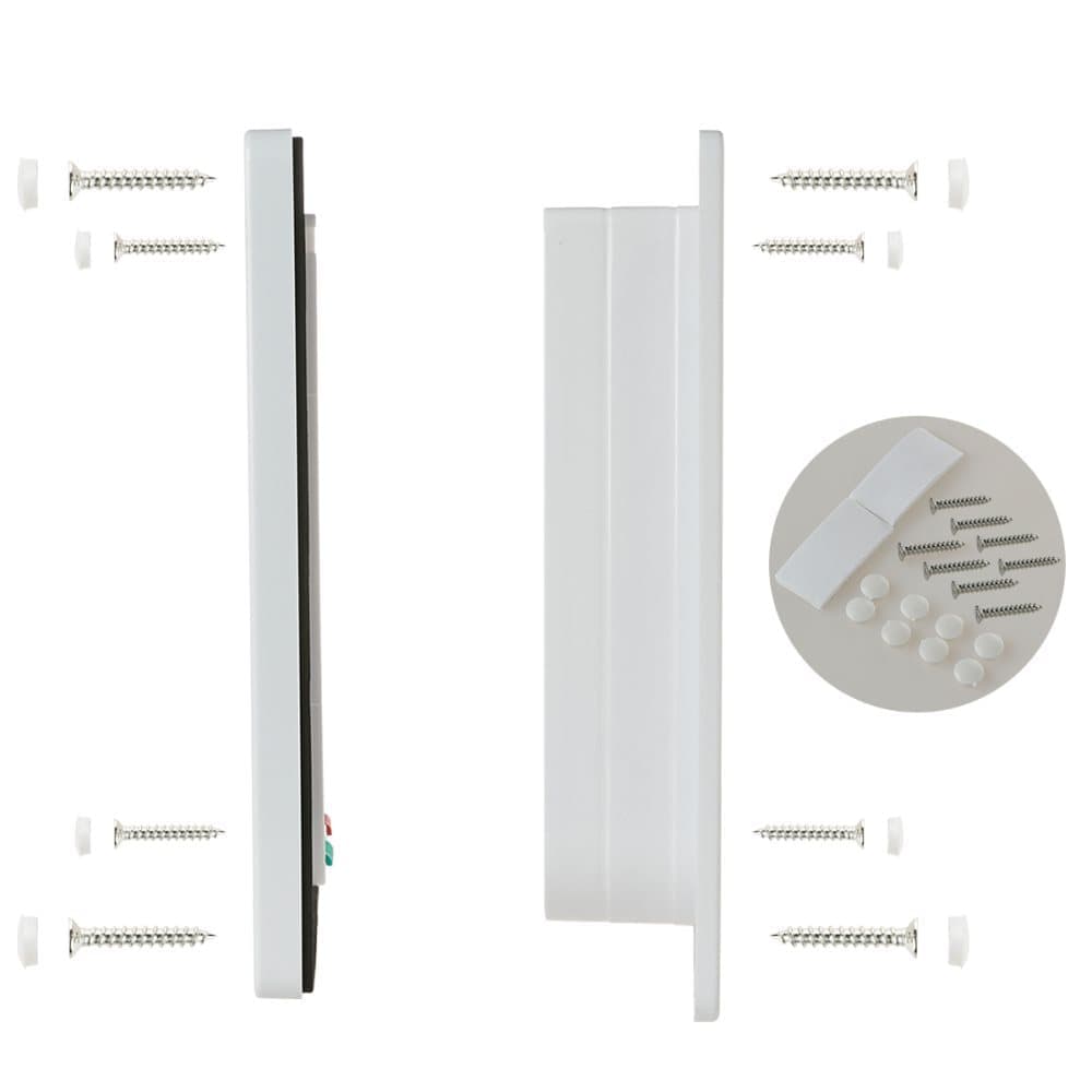 4-Way Locking Cat Flap for Small Dogs and Cats, Easy Installation, White, S