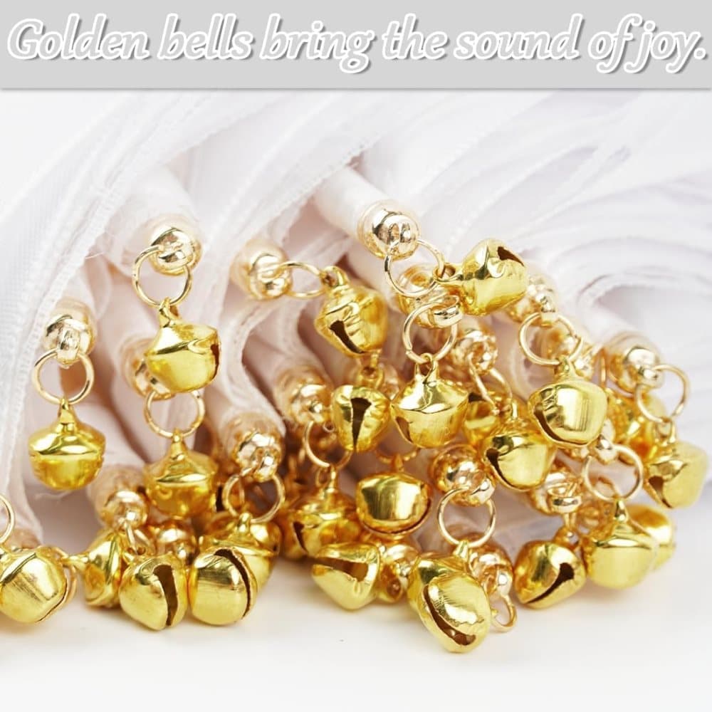 30 Pack Satin & Lace Ribbon Wands with Bells for Wedding Party Decor, 30cm