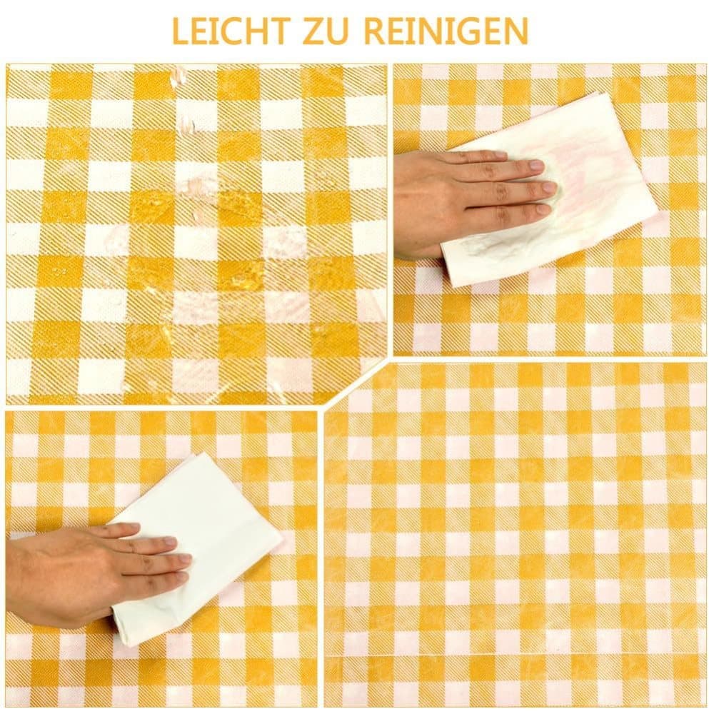 2-Pack Waterproof Picnic Mat Foldable with Carrying Handle for Camping Beach Park Outdoor Activities, 150x200cm, Yellow