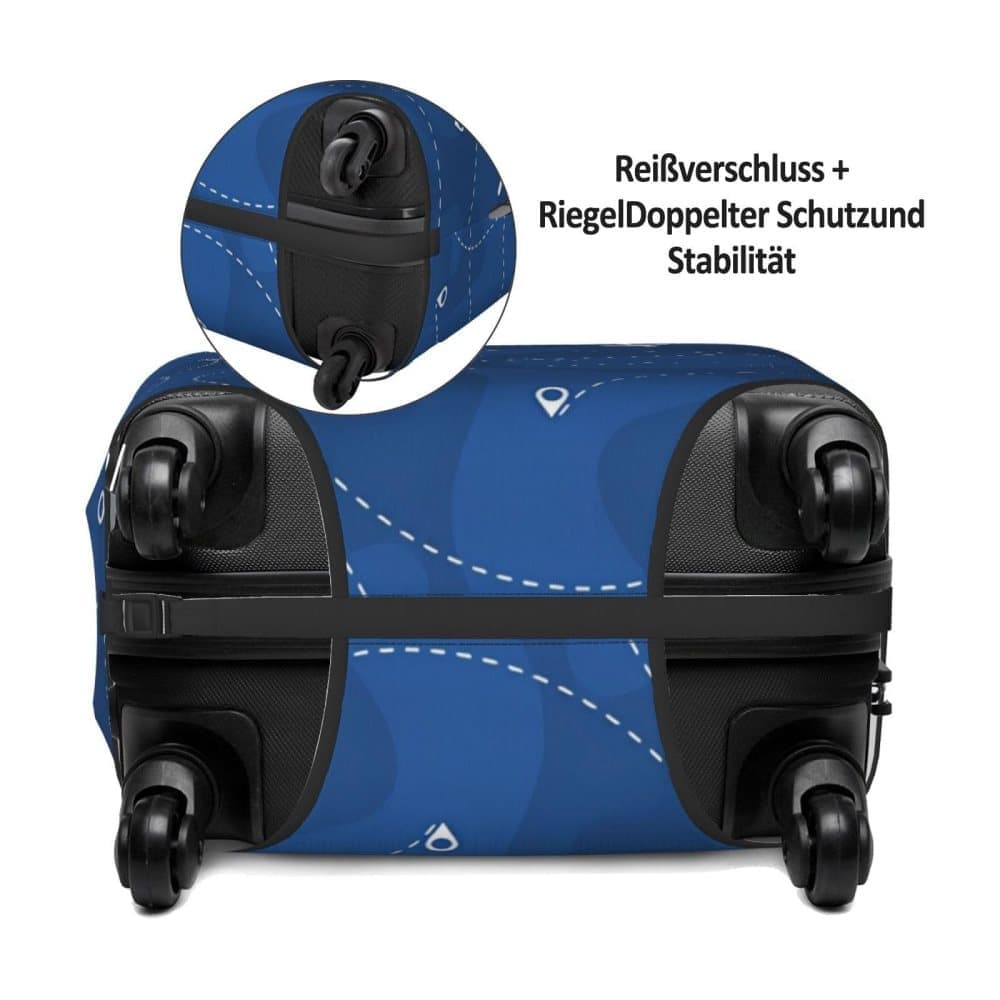 Reinforced Elastic Suitcase Cover Dustproof Durable Double-Sided Printing, 18-32 Inch