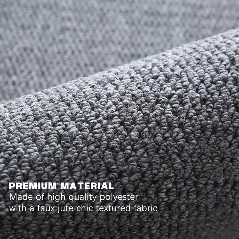 Non-Slip Jute-Like Doormat for Indoor Outdoor Use, Dust-Resistant Quick-Absorbing Welcome Mat, 40x60cm, Gray