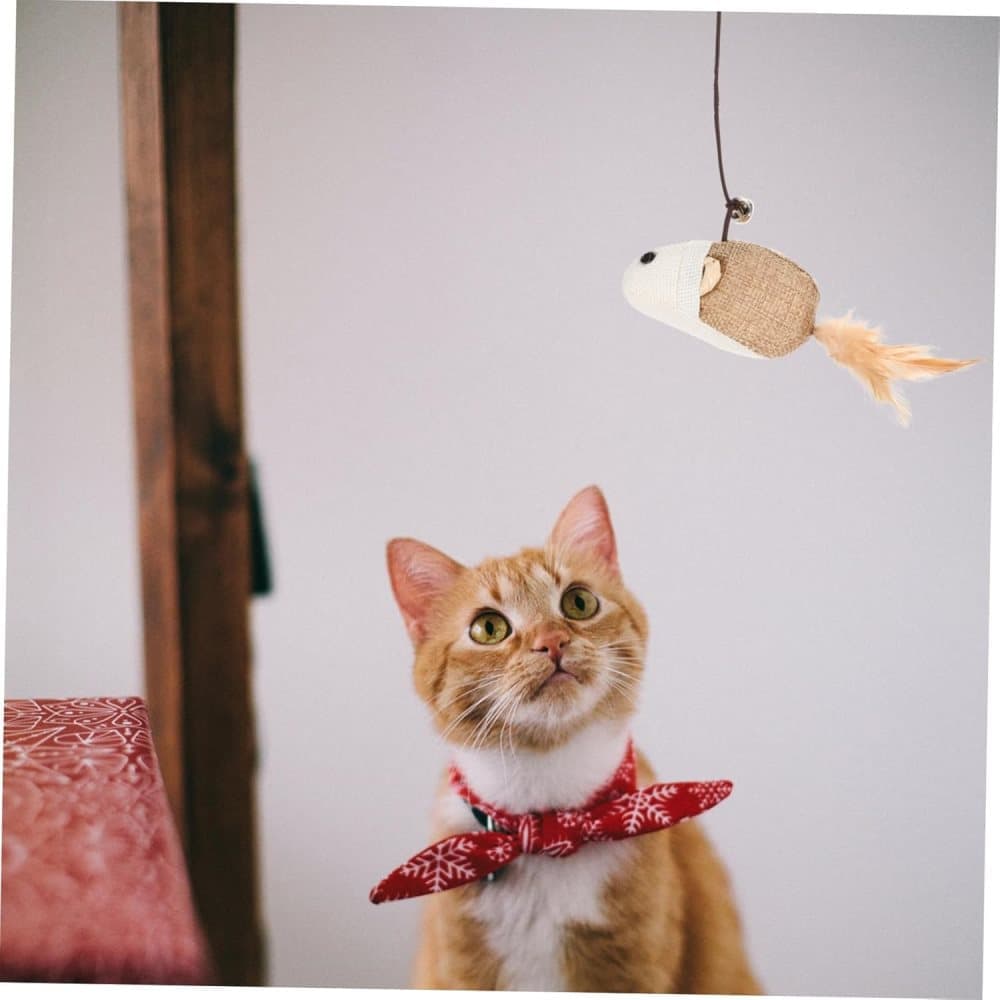 4 pcs Interactive Cat Toy with Bell and Teaser, for Playful Cats