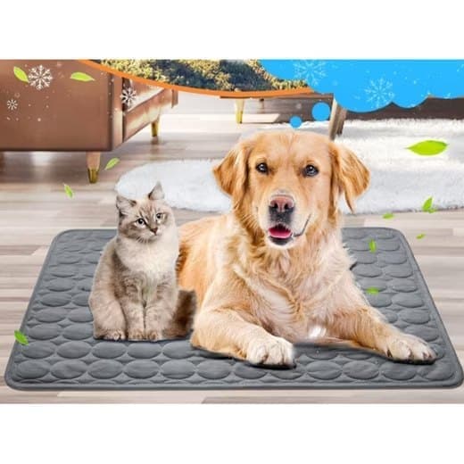 Cooling Mat for Dogs and Cats, 70x55cm, Dark Gray, Breathable, Multiple Colors Available