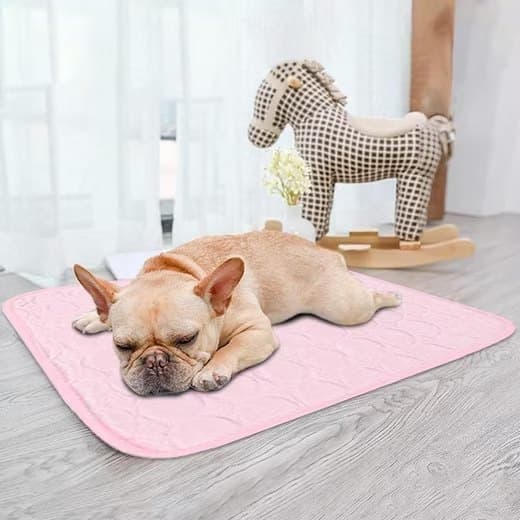 Cooling Mat for Dogs and Cats, 62×50cm, Breathable, Multiple Colors, Compatible with All Breeds, Pink