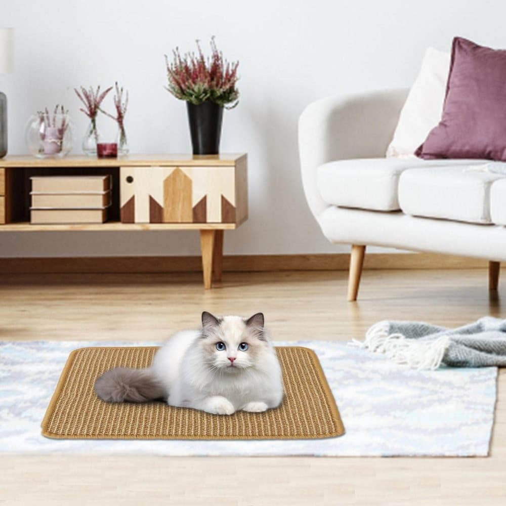Cat Scratching Mat Natural Sisal Durable Non-Slip Base 40x60cm
