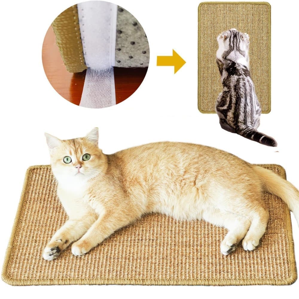 Cat Scratching Mat Natural Sisal Durable Non-Slip Base 40x60cm