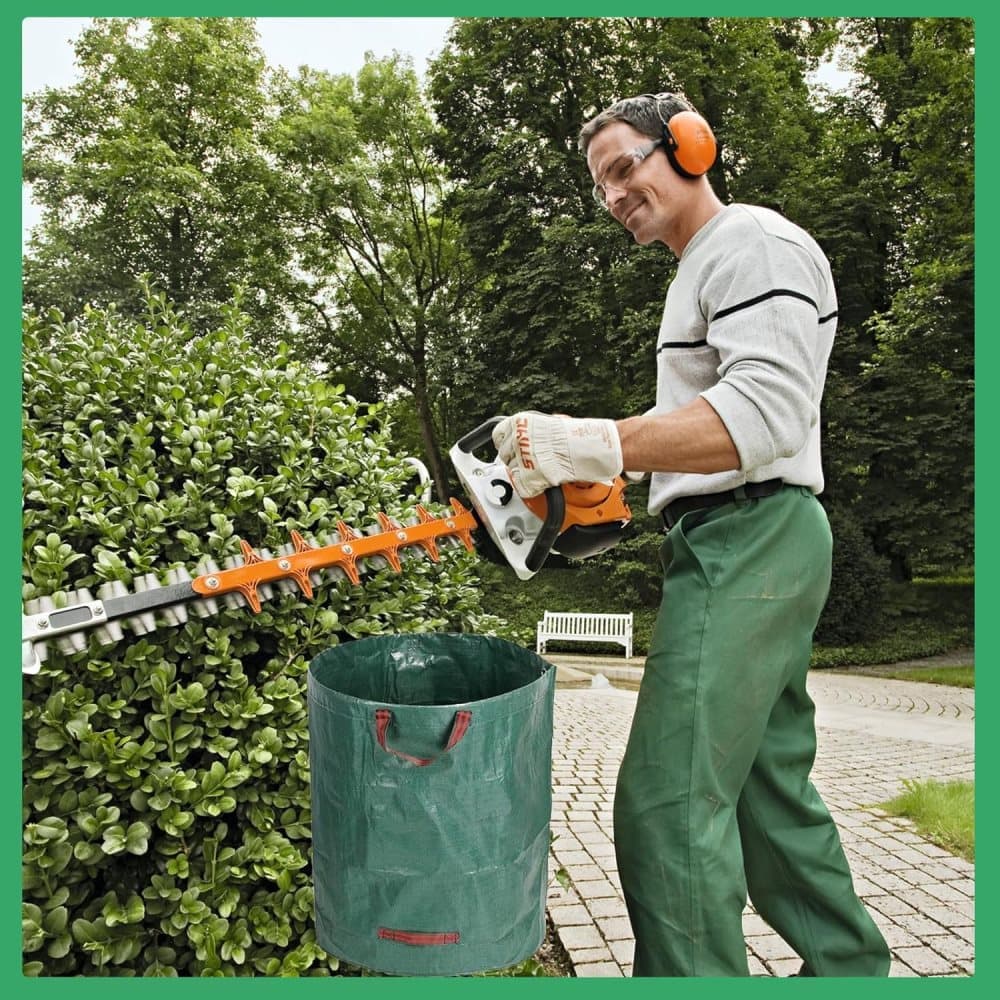 120L Large Capacity Garden Bags with Handles, Self-Standing and Robust for Leaves Lawn Hedges and Garden Waste, 45 x 76cm