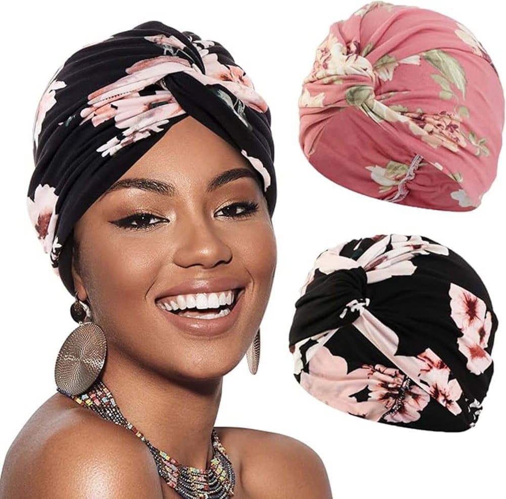 2-Pack Lightweight Breathable Elastic Sleeping Cap, Soft Stretchy Comfortable Night Cap, Cozy Sleeping Hood, 2-Pack