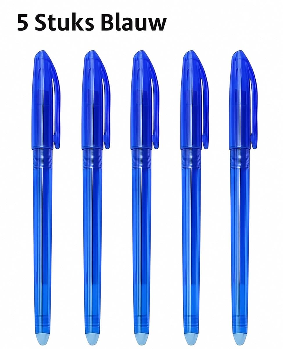 Erasable Pens 5 Pieces | Ballpoint Pens | Ballpoint Pen | Gel Pen | 0.7 mm Ballpoint Pen | Blue Ink | Blue Pens