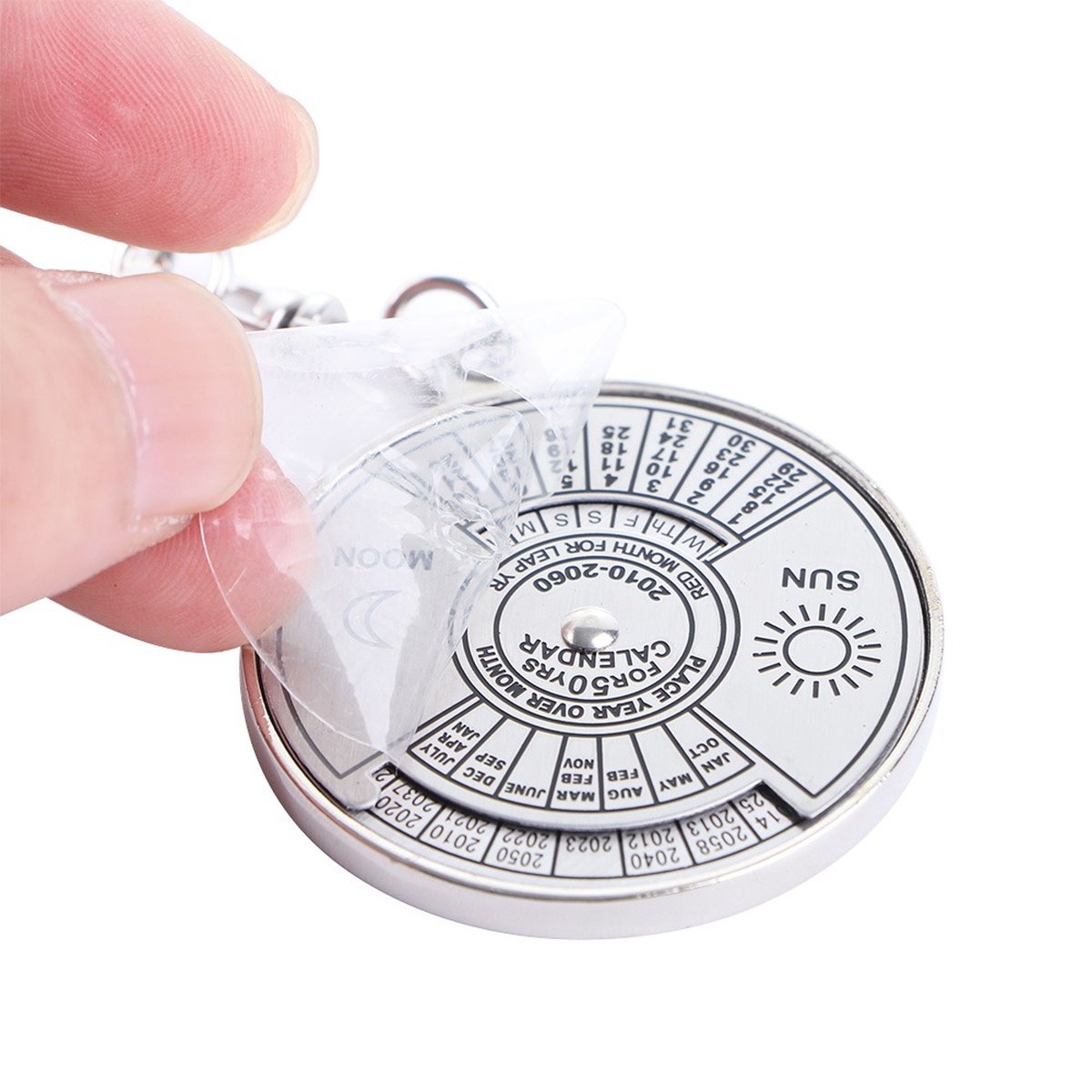 Keychain - New - Hot Sale - 2010 to 2060 - 50 Years - 'Everlasting' Calendar - Calendar - Unisex Keychain - Metal Car Keychain - Ring - Gift - Outdoor - Camping