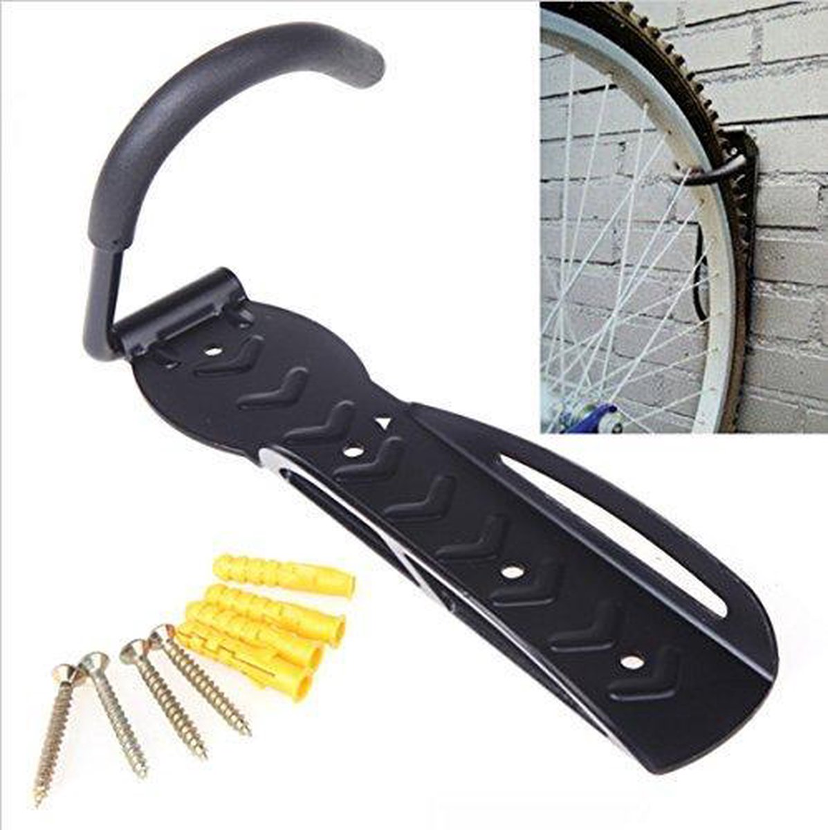 Bicycle Wall Mount Holder Suspension System • Suspension Bracket / Wall Bracket • Bicycle Hook for the Wall • 1 Bicycle