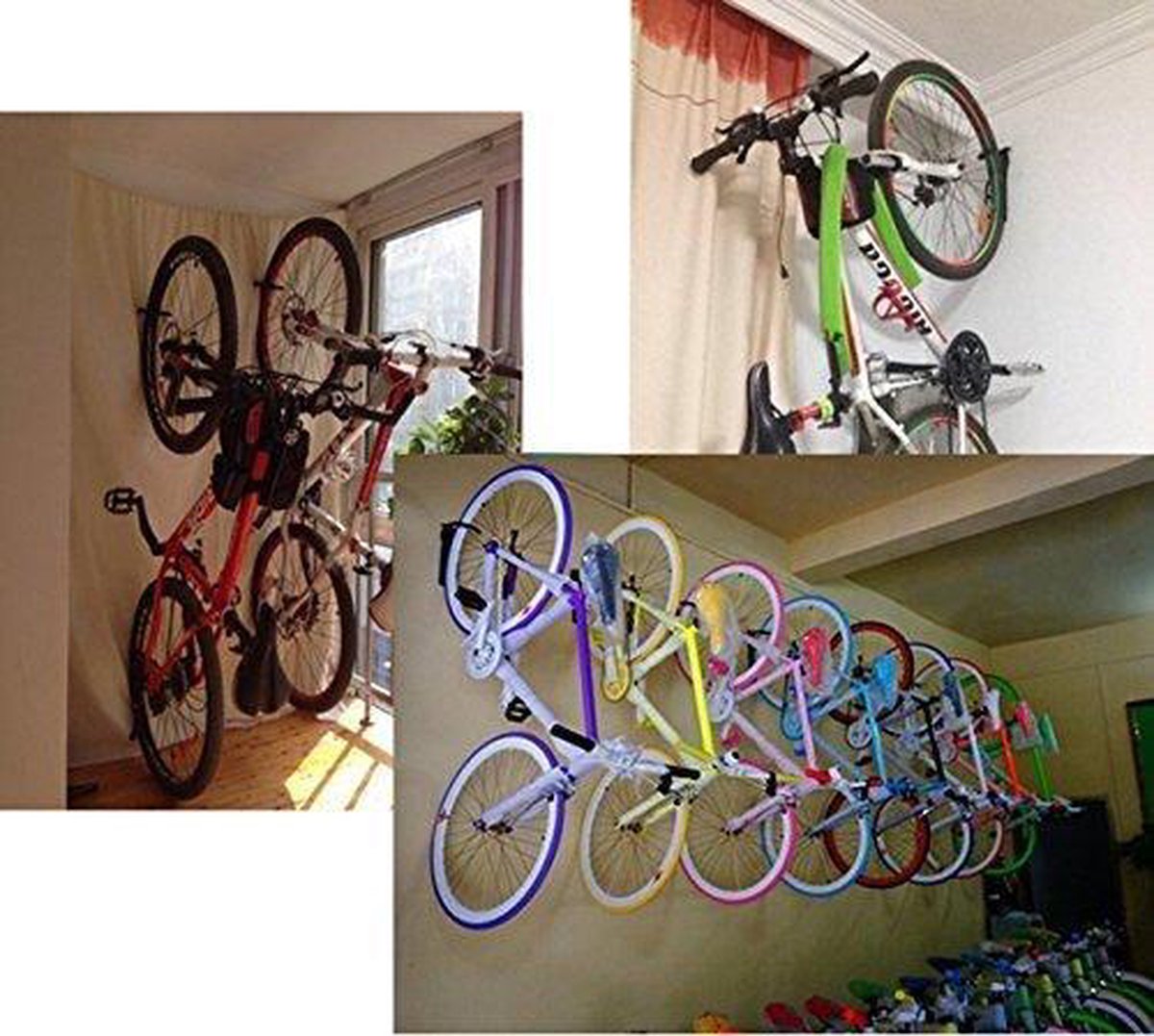 Bicycle Wall Mount Holder Suspension System • Suspension Bracket / Wall Bracket • Bicycle Hook for the Wall • 1 Bicycle