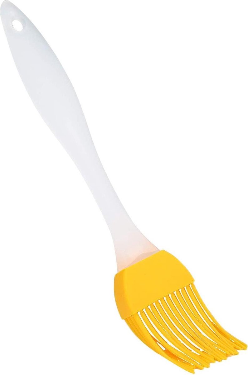 Silicone Baking Brush - Grease Brush - Baking Brush - Marinade - BBQ - Yellow / White