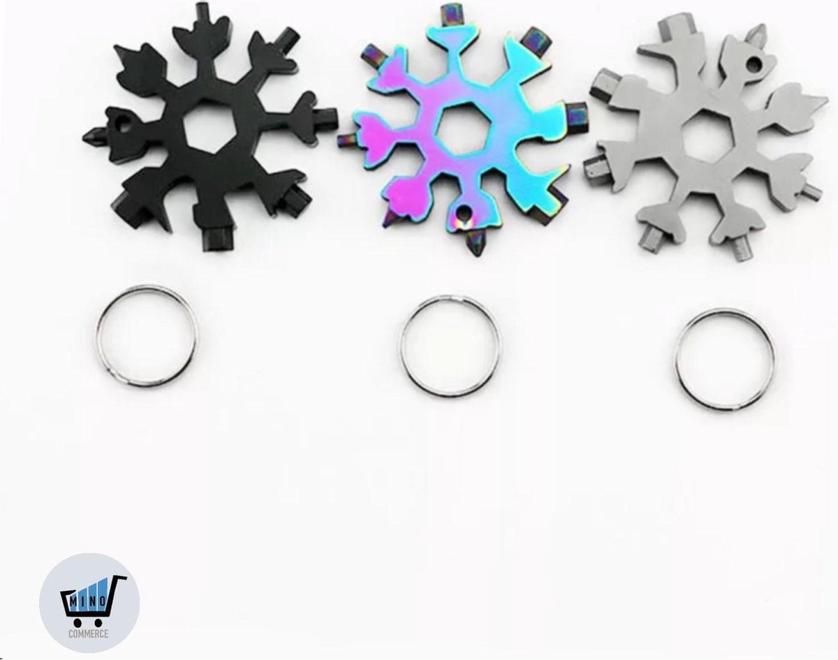 Snowflake - 18 in 1 Multifunctional tool – Stainless Steel Bottle Opener and Screwdriver.