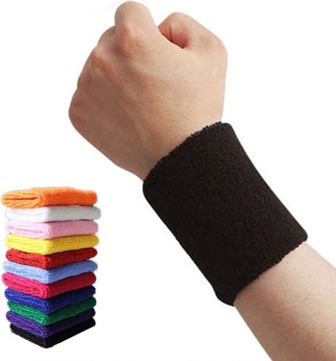 Wristband Set Sweatband 8cm x 8cm Green 2 Piece