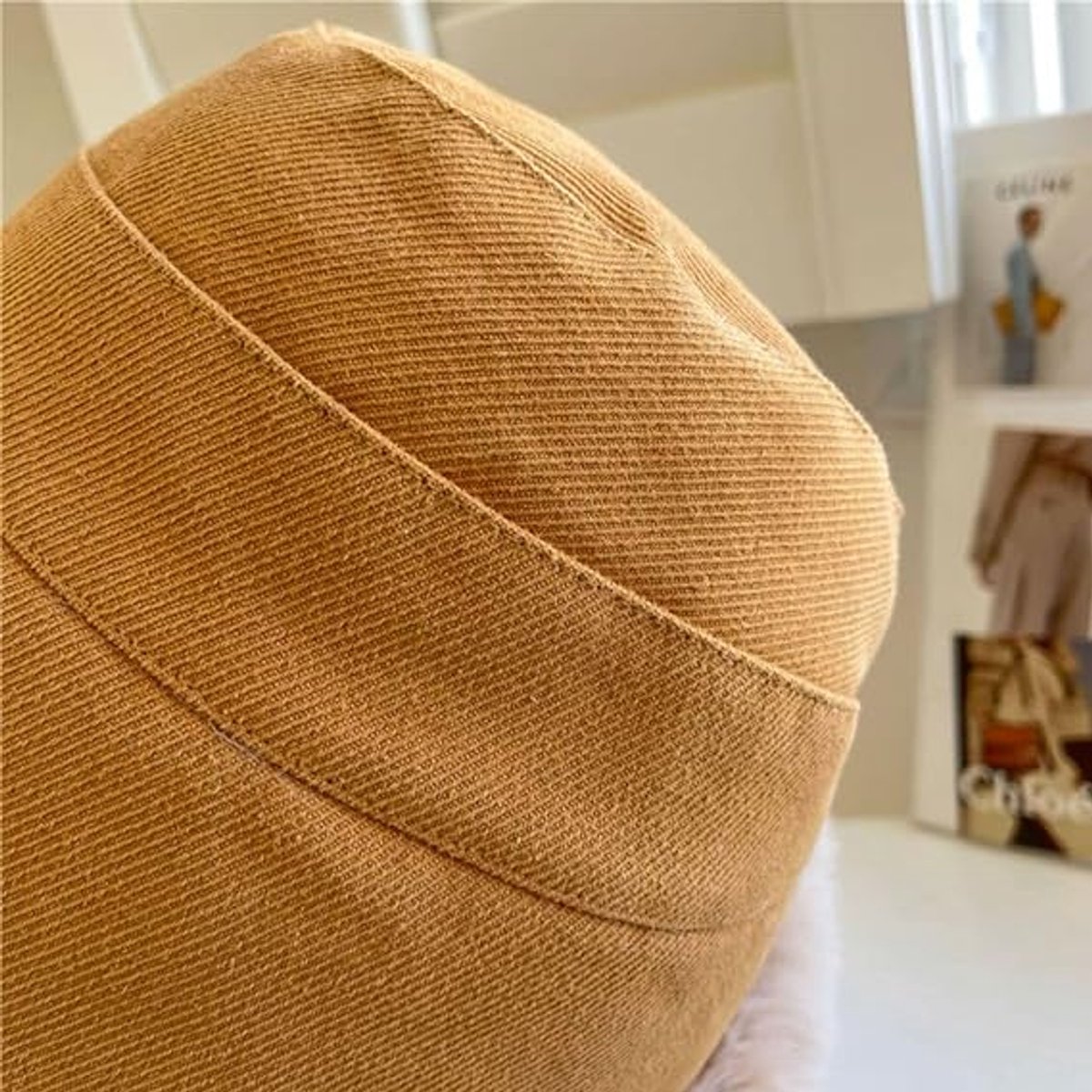1 Women's Winter Hat - Hat - Cold Weather Extreme warmth and wind protection - Fleece-lined interior - Wide brim design - Thick insulated material for snow-beige