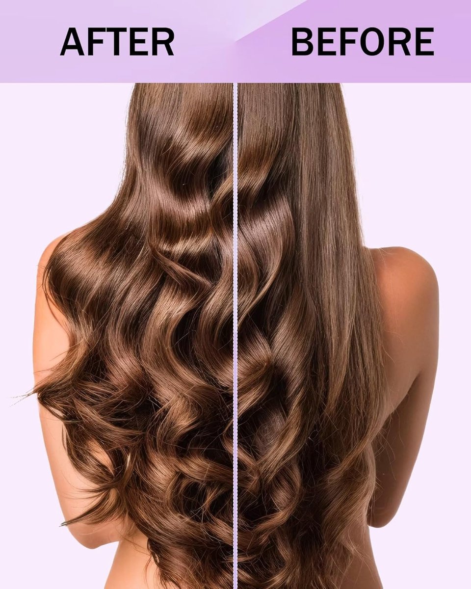 Heat-free hair curlers -Curling rollers- curling set- Blow-dry effect without heat overnight -Soft cap and sleepy bow design -Comfortable curls while you sleep for long hair- pink