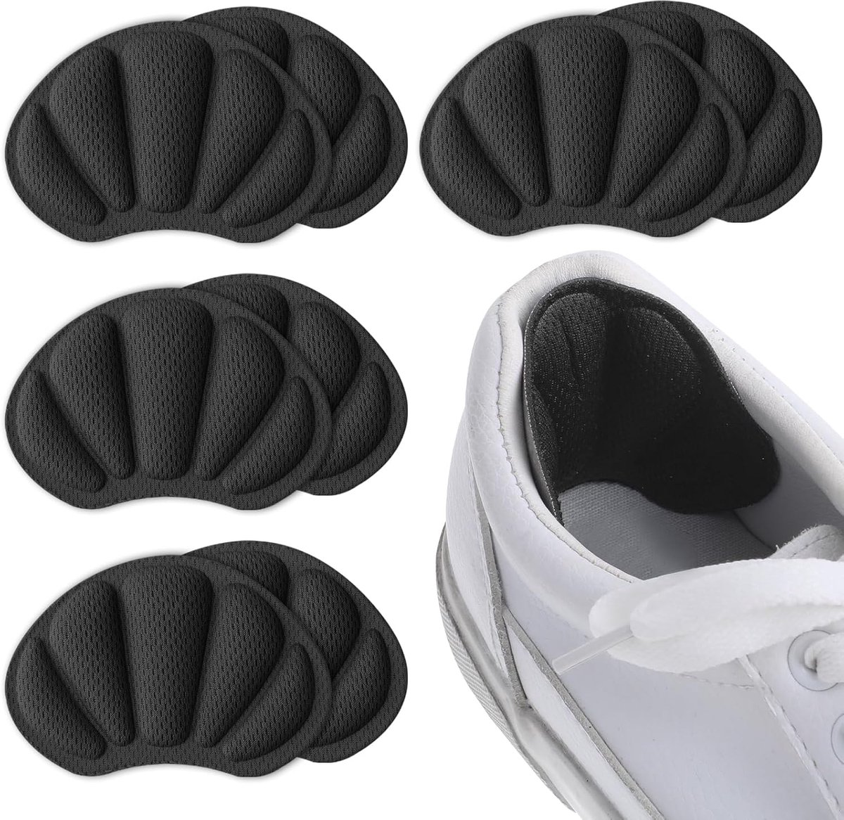 4-Pair Heel Sole - Anti-Slip Heel Sole for High Heels & Dress Shoes - Anti-Slip Heel - Self-Adhesive Heel Sole - Suitable for Loose-fitting Shoes, Anti-Slip Heel Sole - Unisex Anti-Wear Heel Protectors
