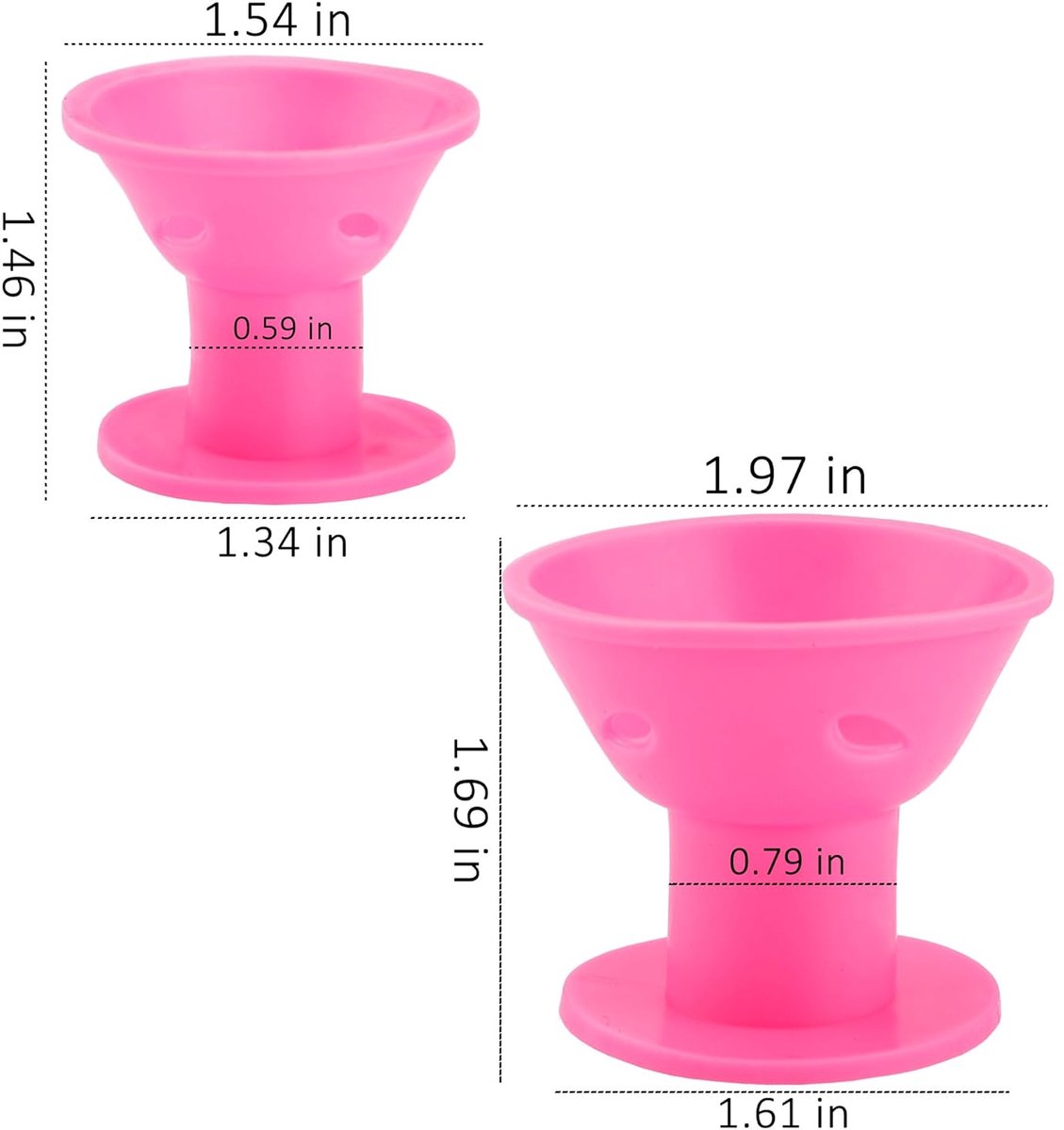 Curlers 40-piece – Pink, 20 large + 20 small curling brushes