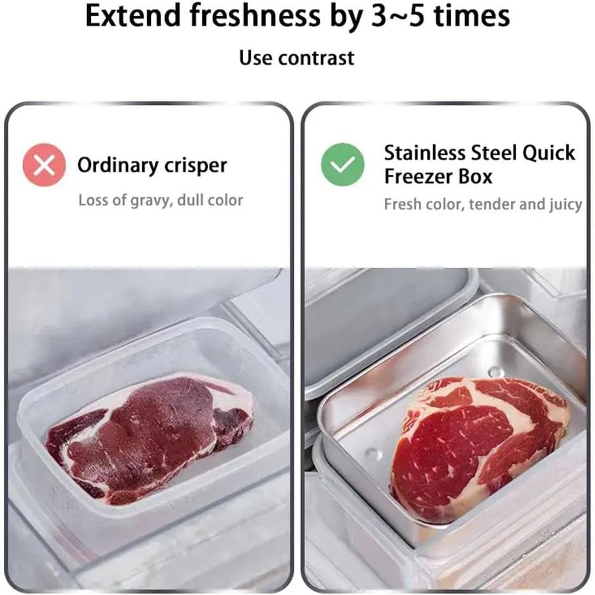 6 Food Containers with Lids - Reusable, Stackable, Waterproof - Stainless Steel - Suitable for Oven, Refrigerator, and Dishwasher - 13.5*10.5*6 cm (500 ml)