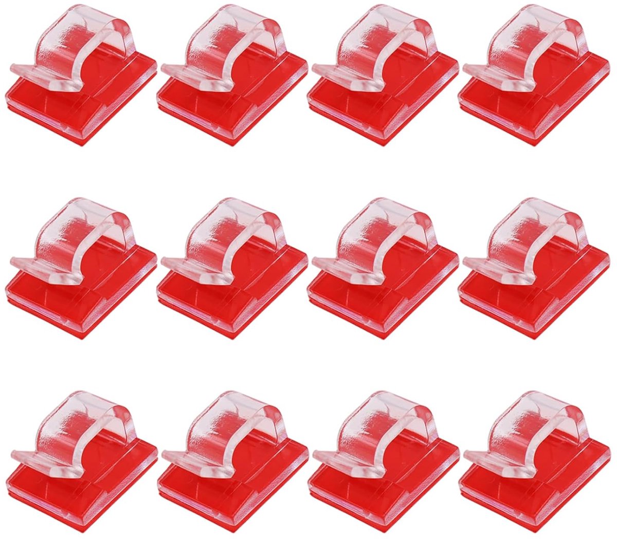 Cable Clips - 100 Pieces - Cable Holder - Halloween - Christmas - Nail Clip - Cable Tie - Clips - Cable Channel - Ties - Cable Lock - Cable Channels - Roof Hooks - Cable Clamp - Transparent - Strong clamping force - very for Party / Halloween / Chris