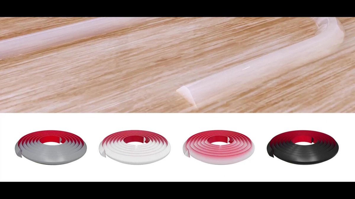 Shower Strip - Water Stopper - Shower Door Seal - Shower Threshold Leak Strip - 2.8*100cm - White - Self-Adhesive - Shower Threshold - Anti-water strip - for kitchen countertop, hob, bathtub