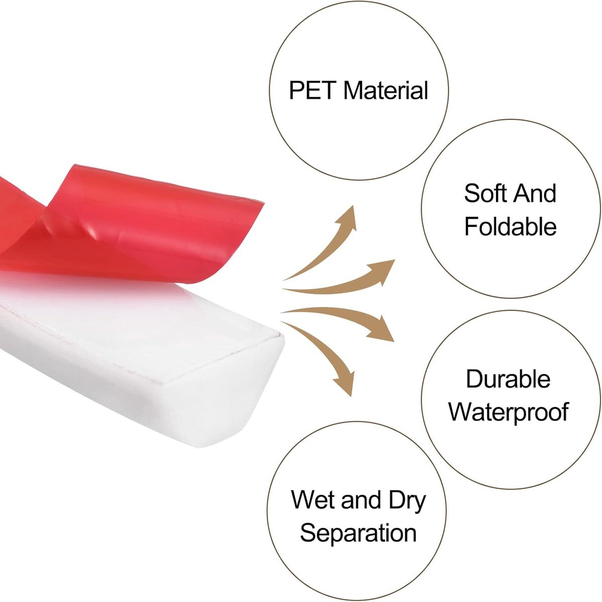 Shower Strip - Water Stopper - Shower Door Seal - Shower Threshold Leak Strip - 2.8*100cm - White - Self-Adhesive - Shower Threshold - Anti-water strip - for kitchen countertop, hob, bathtub