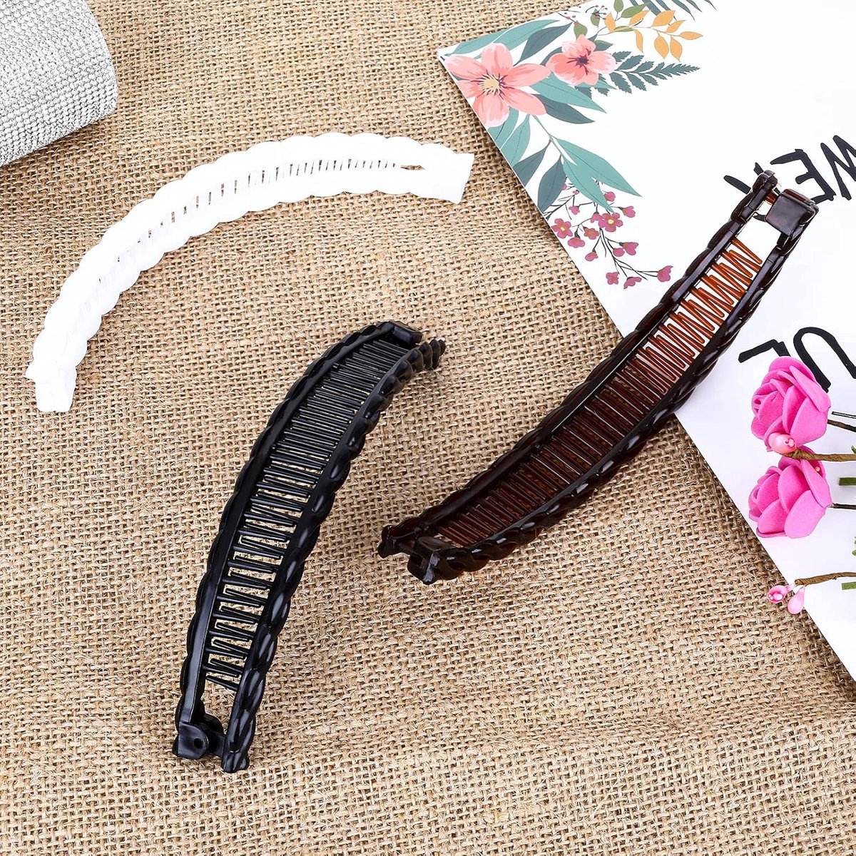 Banana Clip - Premium Hair Clips - 3 Pieces - Hair Clip - Hair Clip - Women's Hair Clips - Large - Hairpin - Versatile - Not Easy to Break - Fashion & Simple - Nude Hair Clips - Christmas Gift - Deals